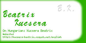 beatrix kucsera business card